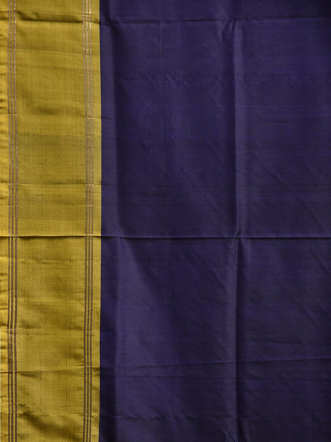 Navy and Green Uppada Silk Handloom Saree with Big Checks Design u2365