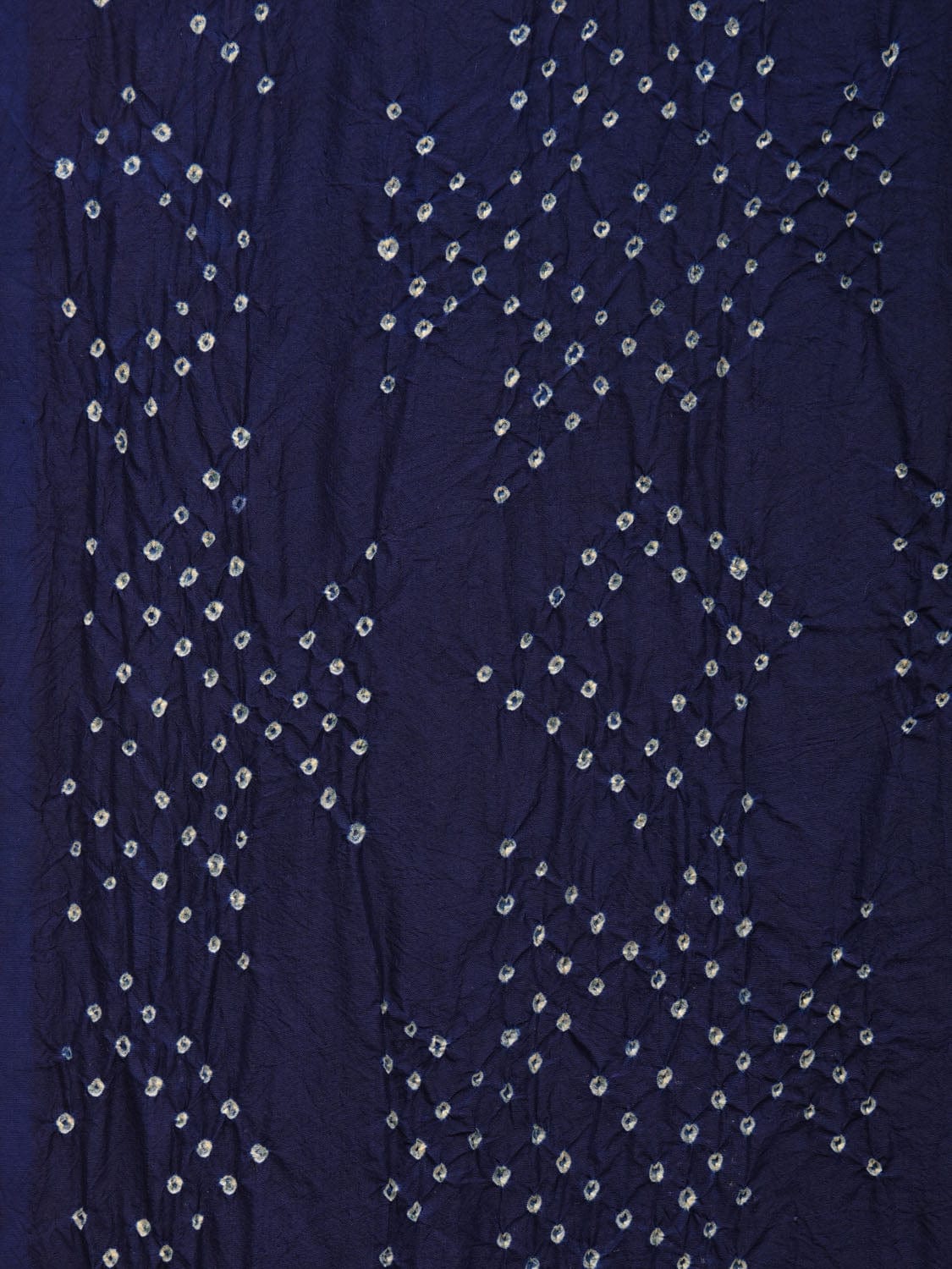 Navy and Mustard Bandhani Silk Handloom Saree with Kalamkari Pallu and Blouse Design bn0443