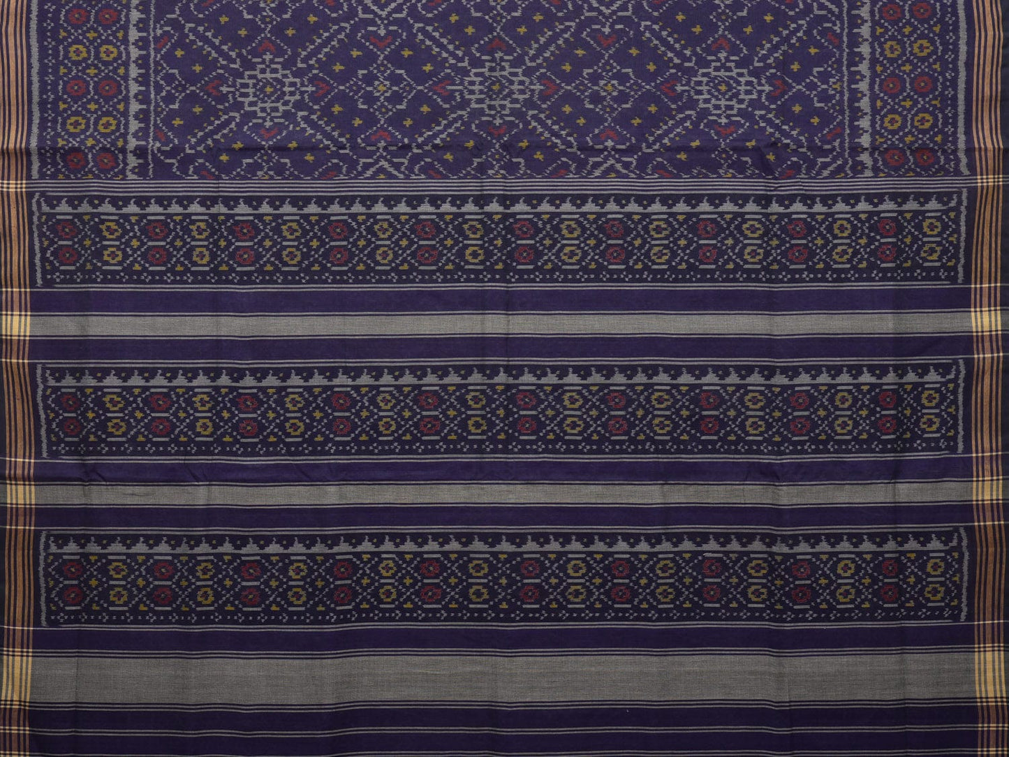 Navy Ikat Cotton Handloom Saree with All Over Design i0715