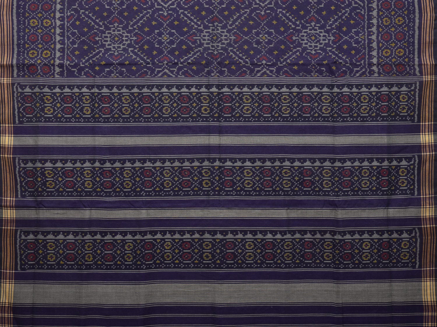 Navy Ikat Cotton Handloom Saree with All Over Design i0715