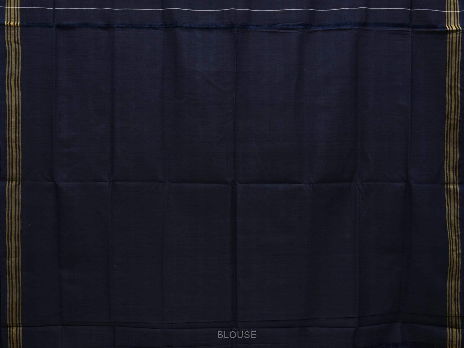 Navy Pochampally Ikat Cotton Handloom Saree with All Over Body Design i0634