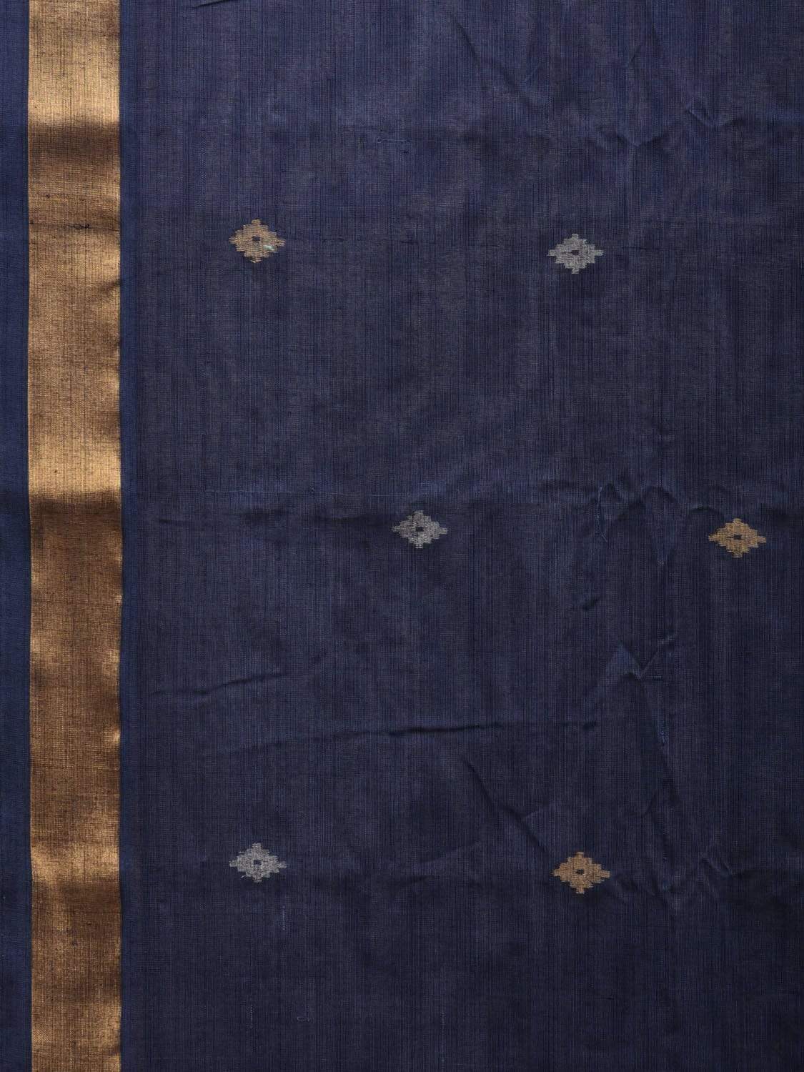 Navy Uppada Cotton Handloom Saree with Assorted Buta Pallu Design u1818