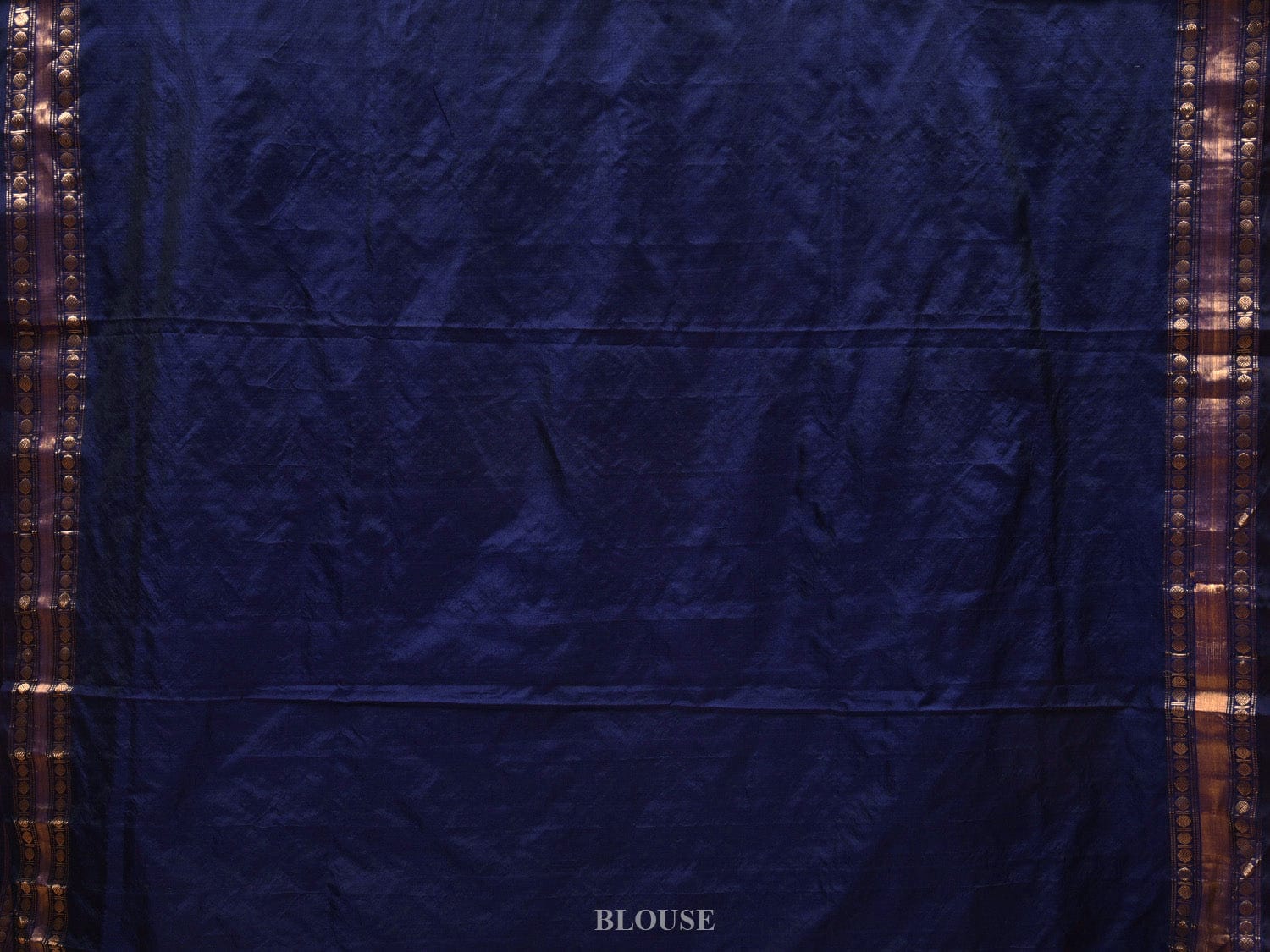 Navy Uppada Silk Handloom Saree with Karpur Pallu Design u1867
