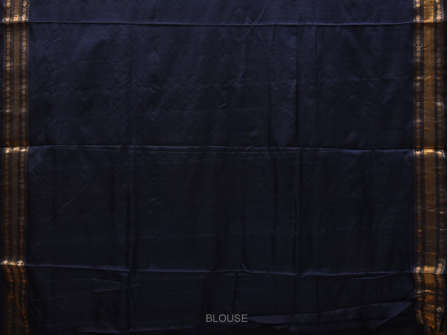 Navy Uppada Silk Handloom Saree with Karpur Pallu Design u1889