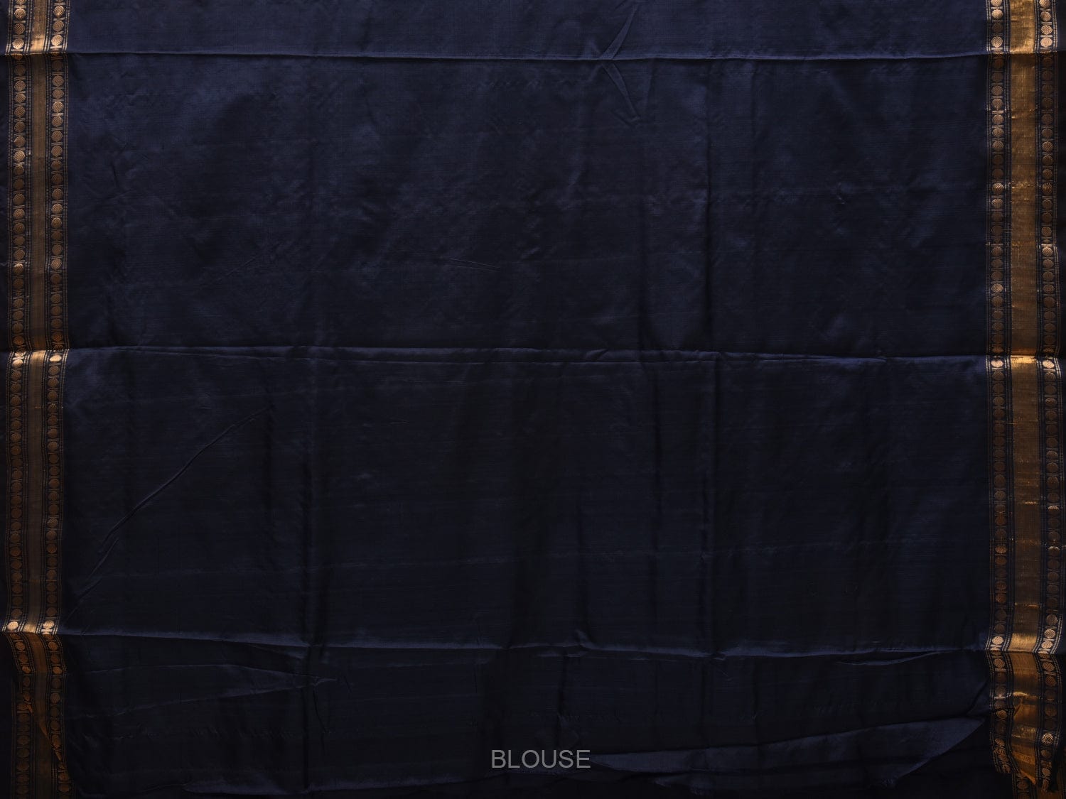 Navy Uppada Silk Handloom Saree with Karpur Pallu Design u1889