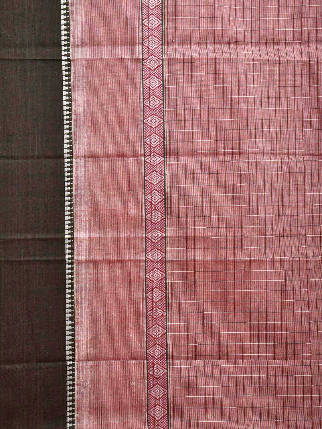 Light Pink Narayanpet Cotton Handloom Saree with Strips Design No Blouse np1001