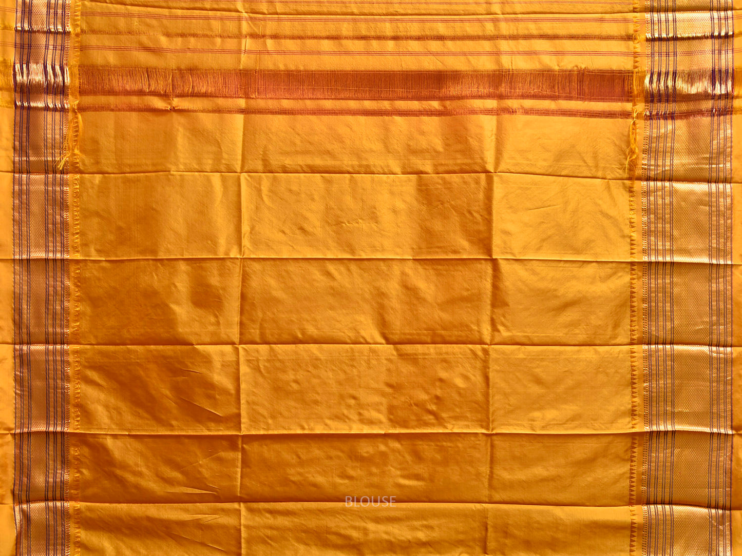 Red and Yellow Narayanpet Silk Saree with Strips Design np1246