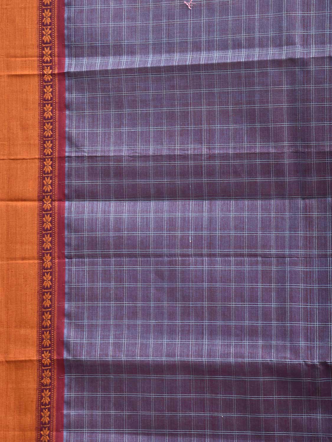 Light Purple and Yellow Narayanpet Cotton Handloom Saree with Big Checks Design No Blouse np1293