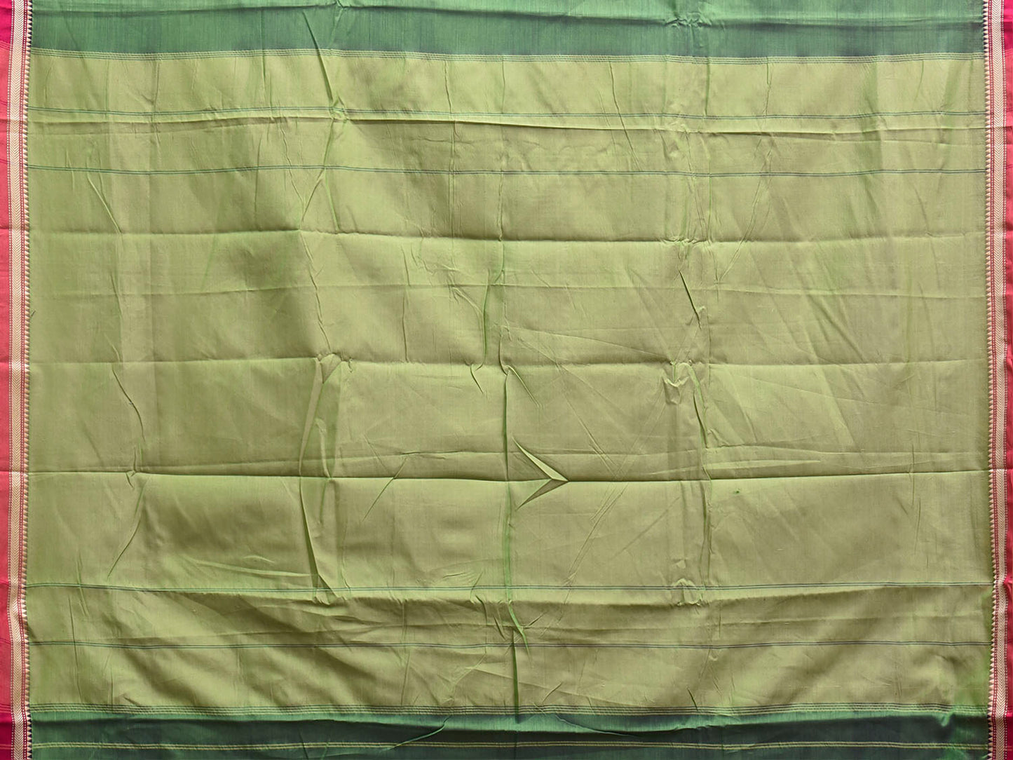 Light Green Narayanpet Cotton Plain Saree with Contrast Pallu Design No Blouse np1440