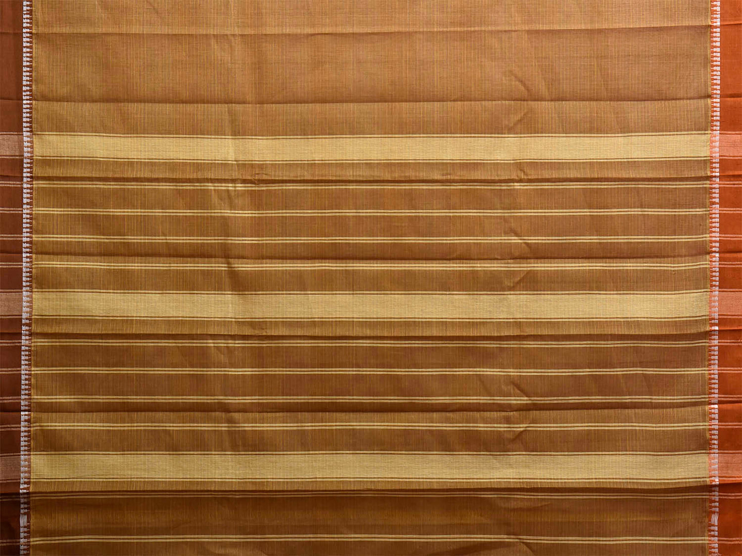 Olive Narayanpet Cotton Saree with Strips and Ganga-Jamuna Border Design No Blouse np1499