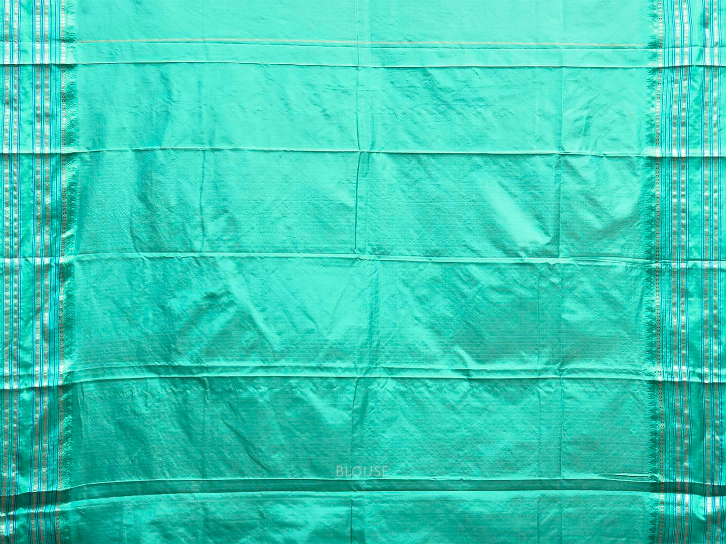 Orange and Turquoise Narayanpet Silk Saree with Checks Design np1549