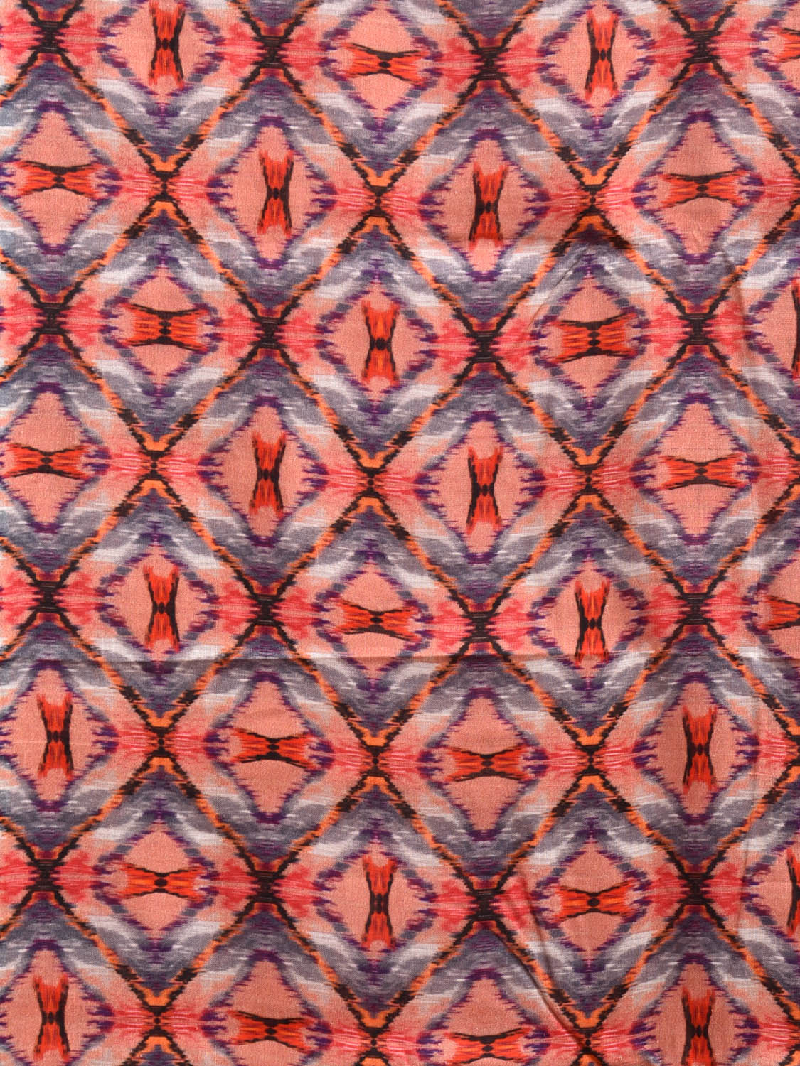 Multicolor Viscose Silk Saree with Ikat Print Design o0482