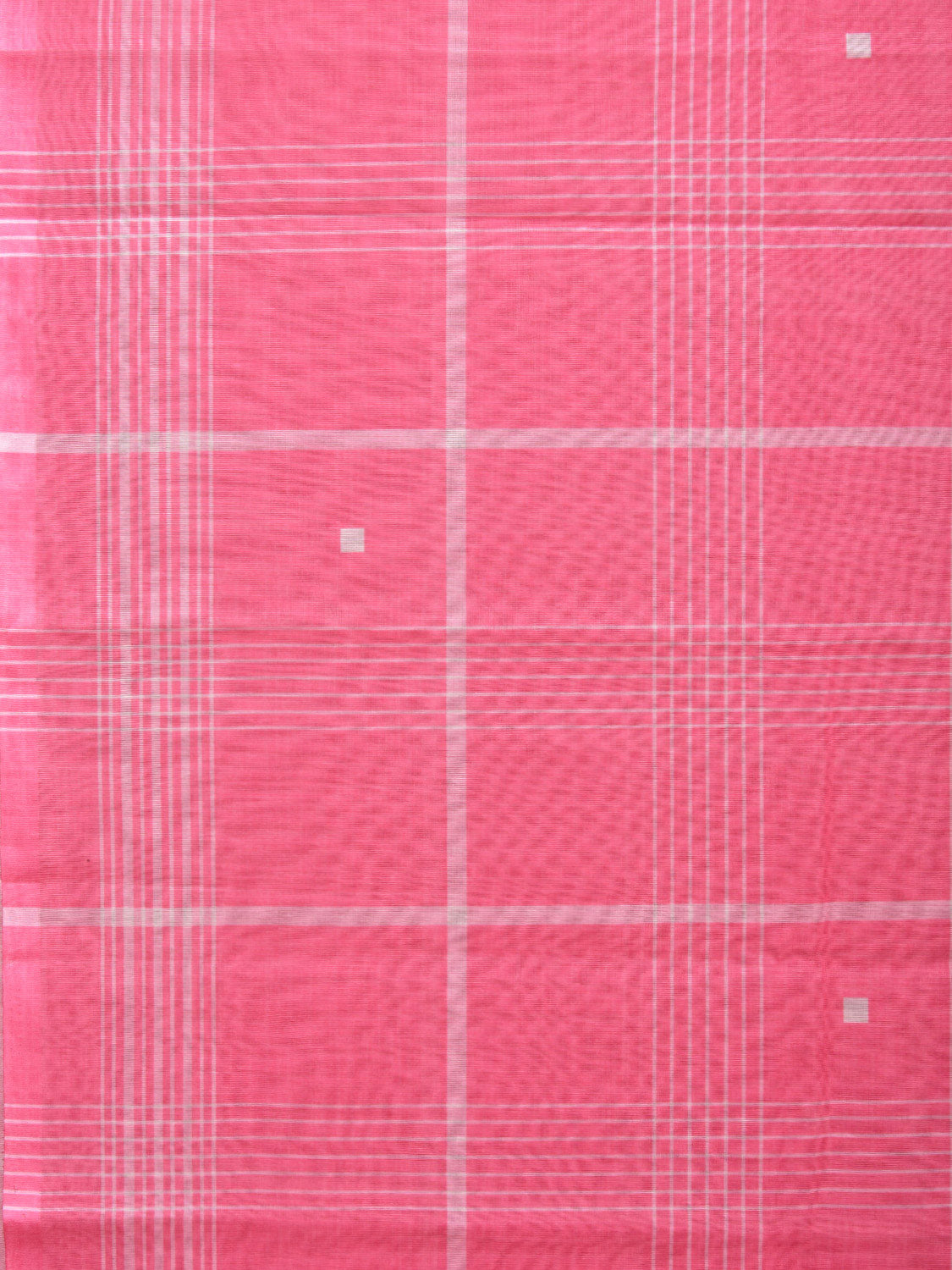 Baby Pink Venkatagiri Cotton Saree with Checks Digital Print Design o0504