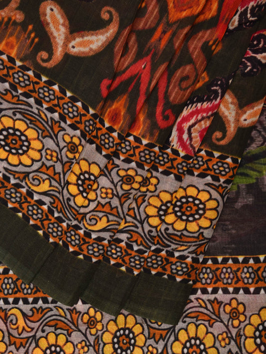 Multicolor Venkatagiri Cotton Saree with Floral Digital Print Design o0505