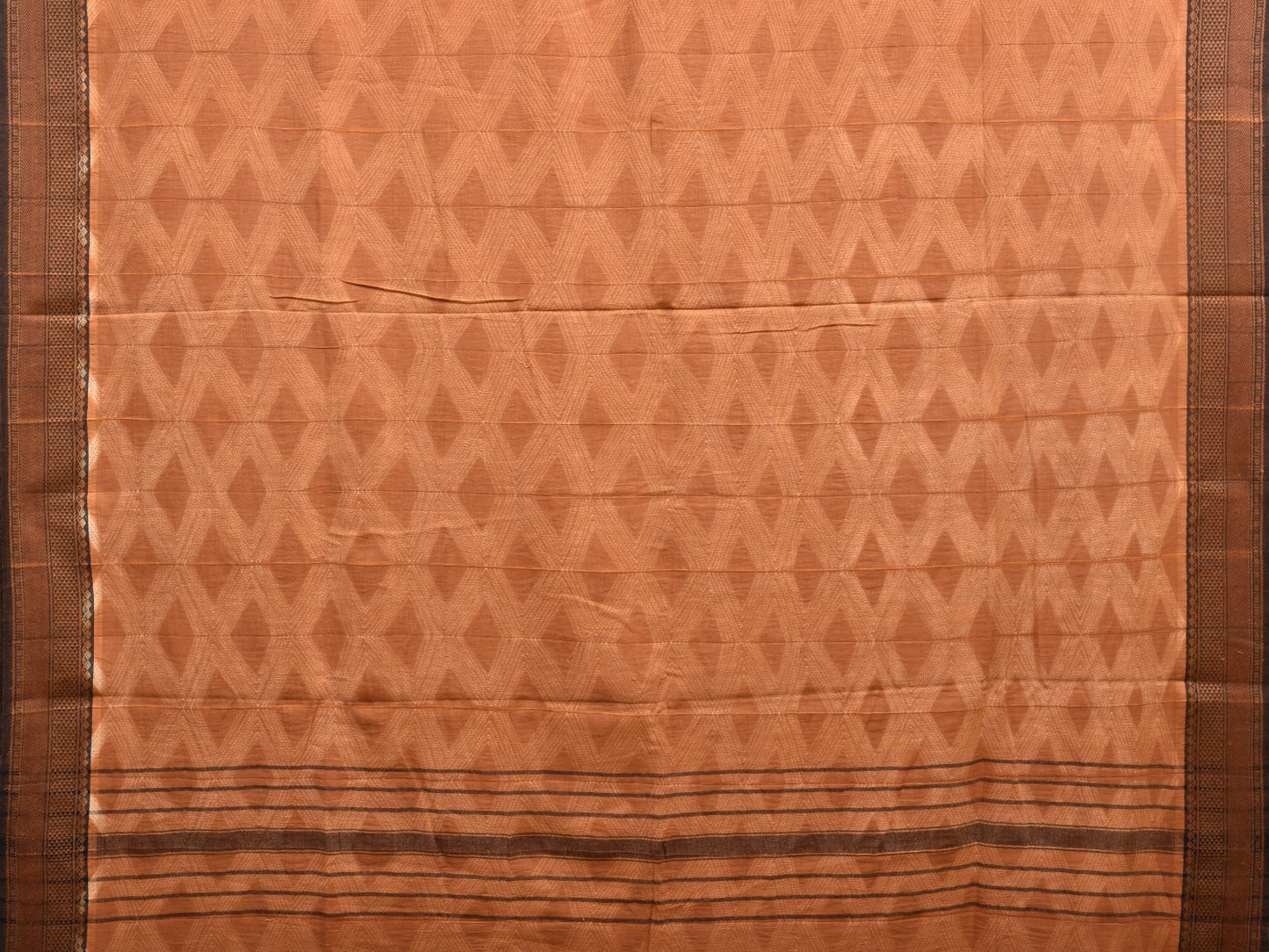 Fawn Shibori Kanchipuram Cotton Saree with Lotus Body and Grill Pallu Design No Blouse o0507