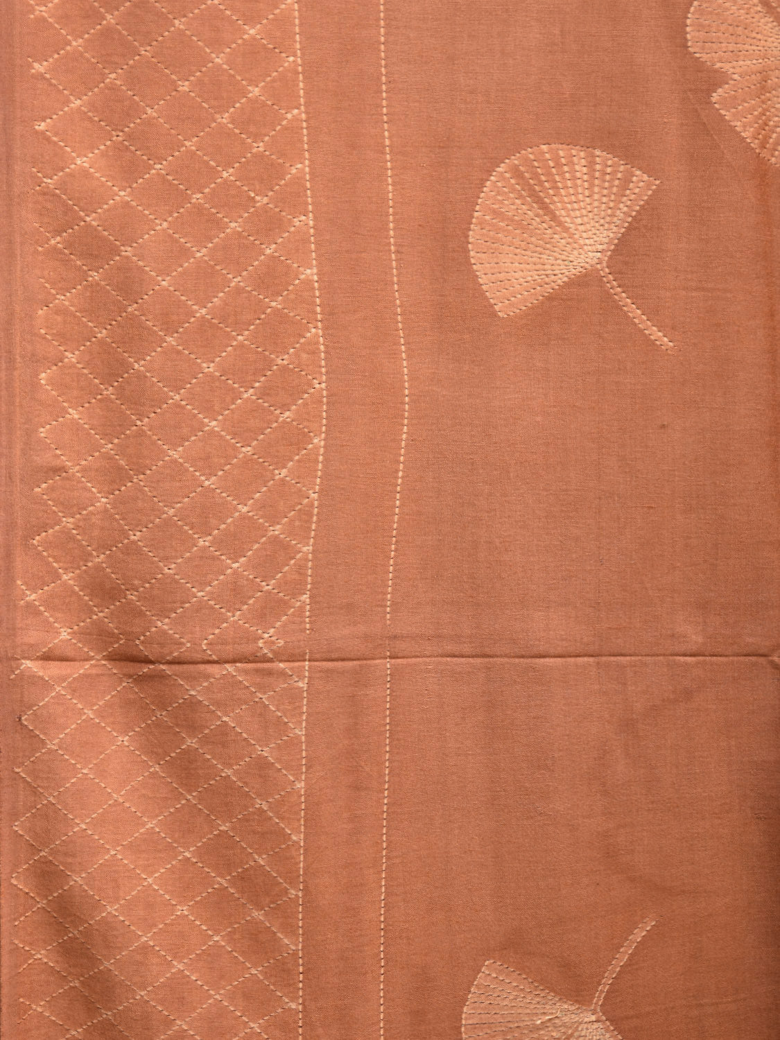 Fawn Shibori Cotton Silk Saree with Floral Buta and Grill Pallu Design No Blouse o0509