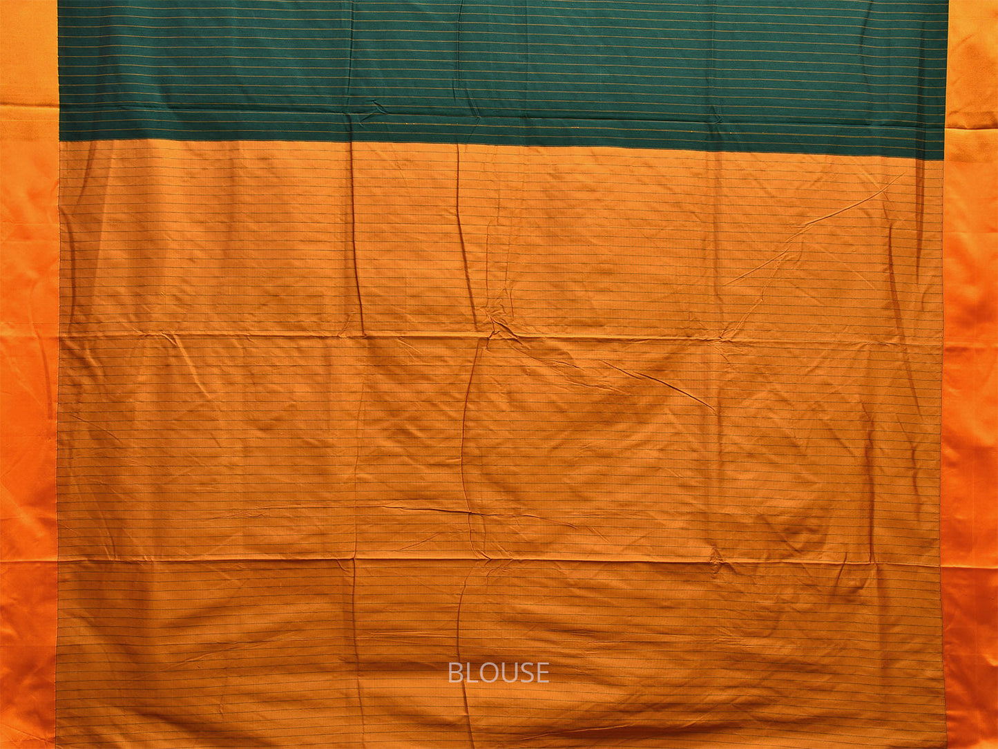Green and Yellow ilkal Cotton Viscose Saree with Strips Design o0516