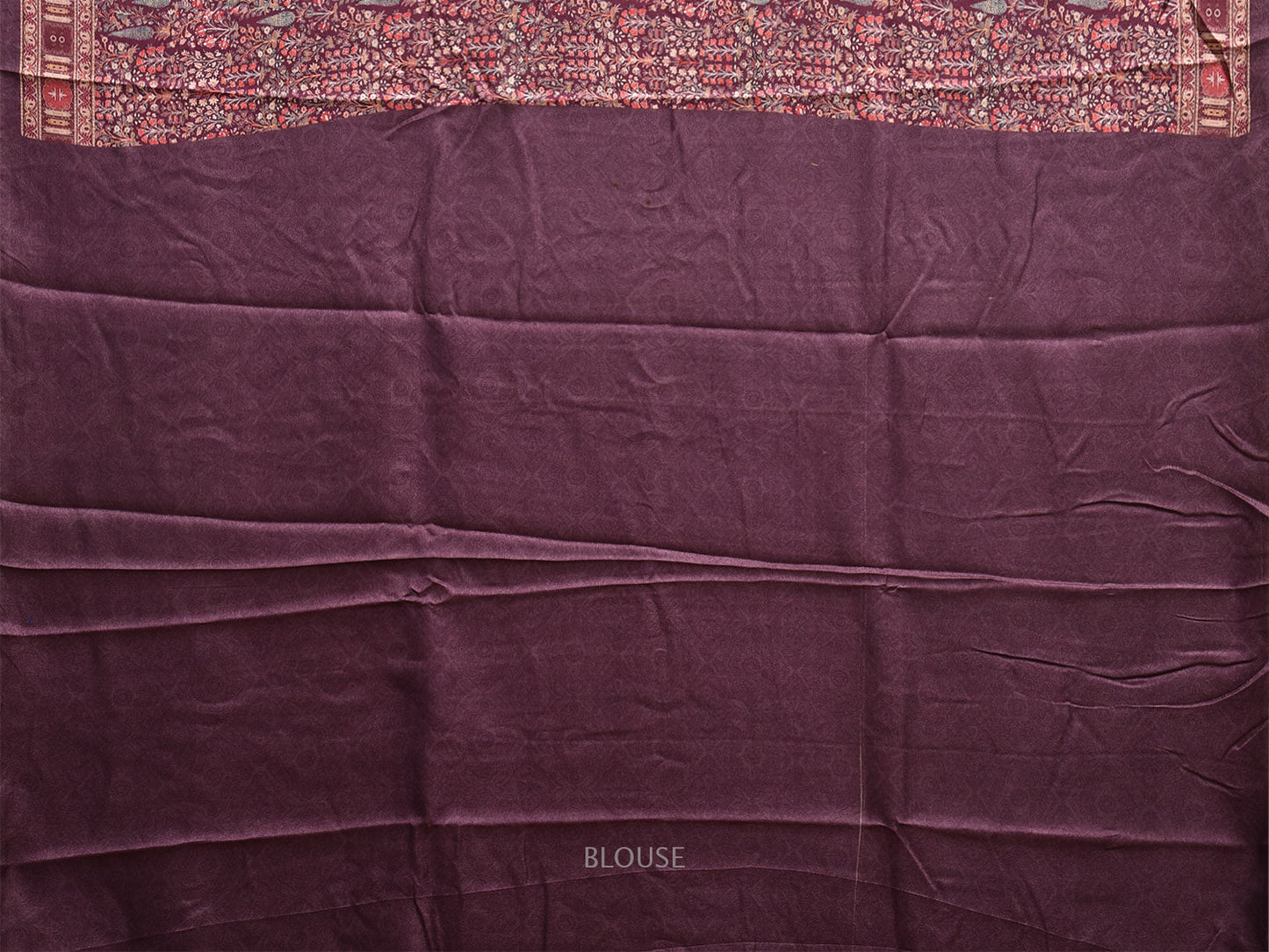 Maroon Pashmina Print Viscose Saree with Floral Body and Pallu Design o0601