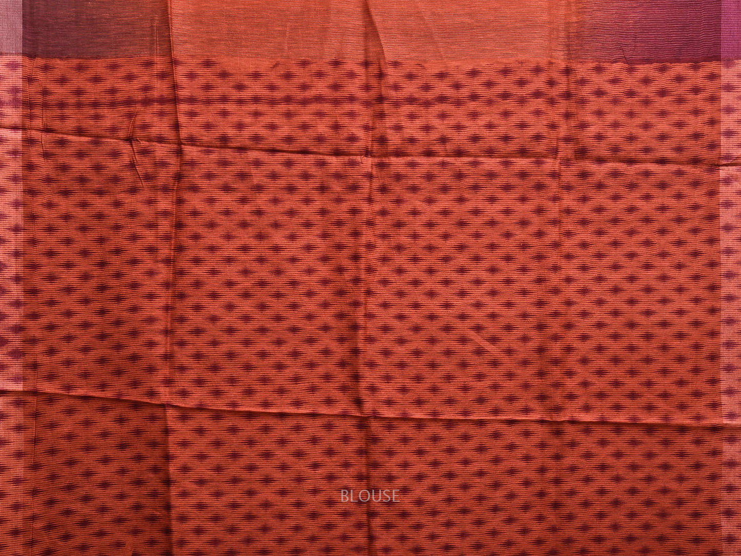 Orange and Maroon Tussar Silk Saree with Contrast Pallu Design o0634