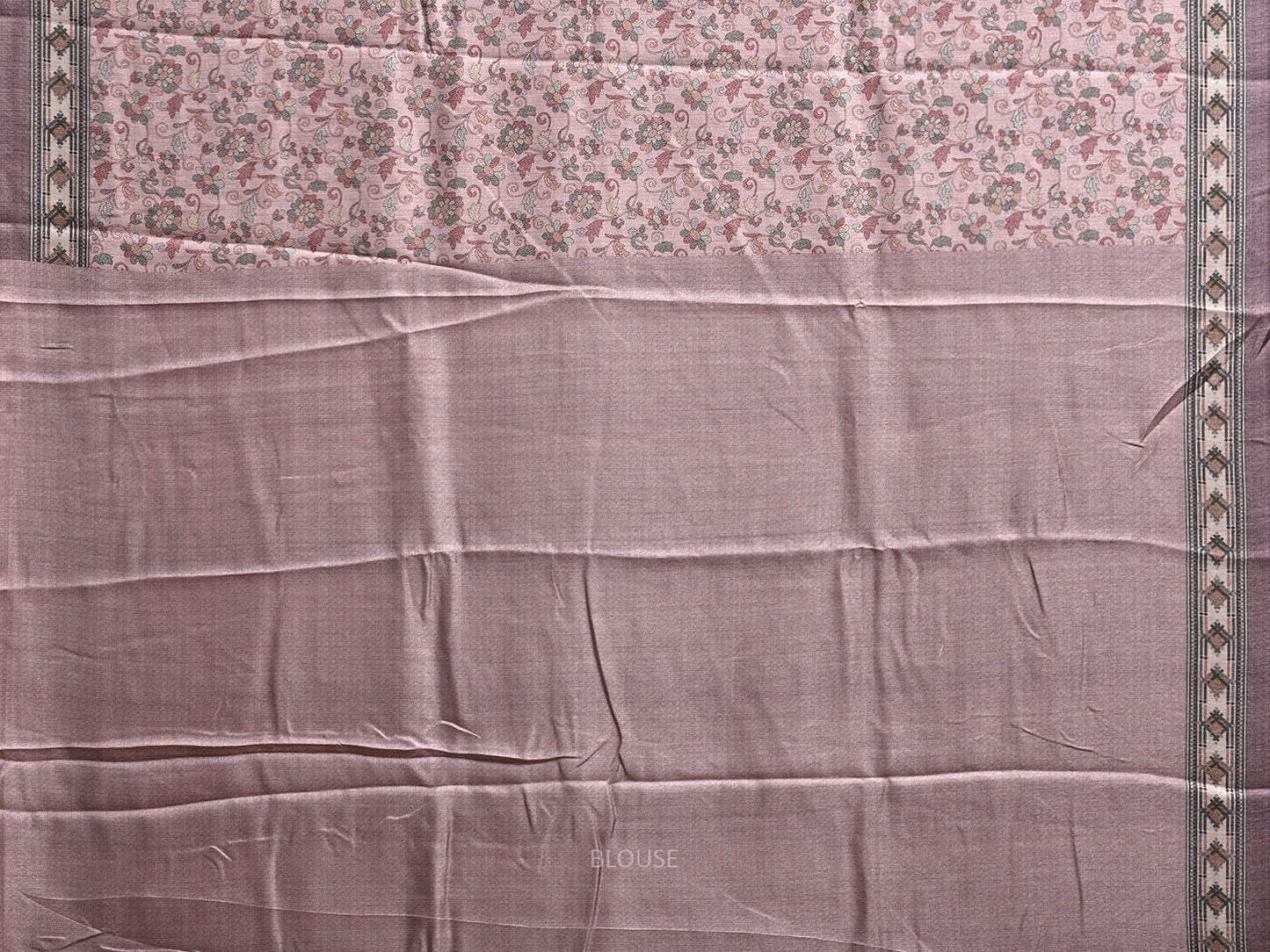 Light Pink Pashmina Print Viscose Saree with Floral Body Design o0723