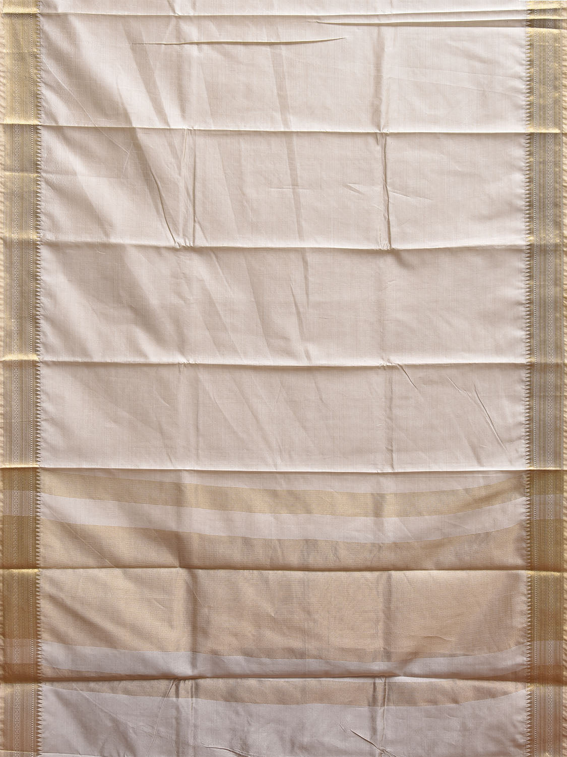 Beige Viscose Silk Plain Saree with Border Design o0739