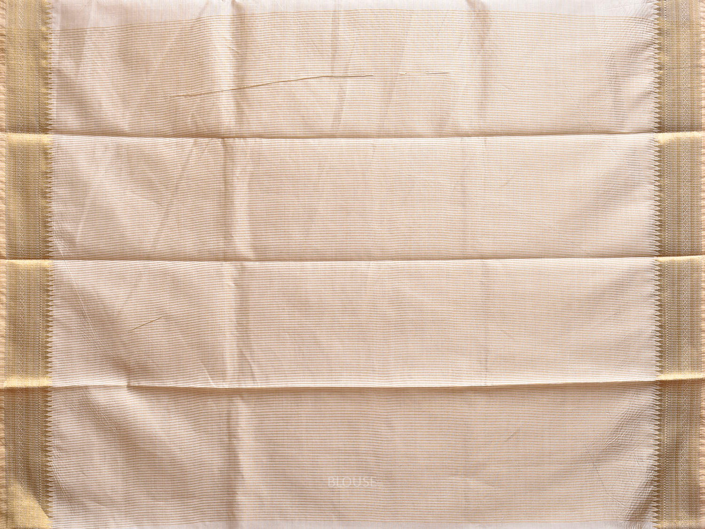 Beige Viscose Silk Plain Saree with Border Design o0739
