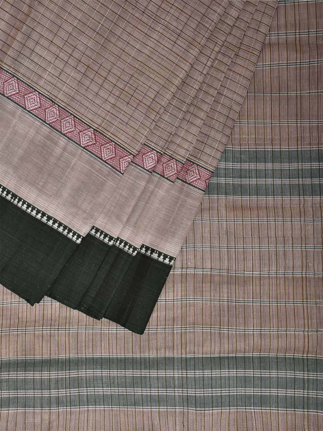 Off White Narayanpet Cotton Handloom Saree with Strips and Big Border Design No Blouse np1103