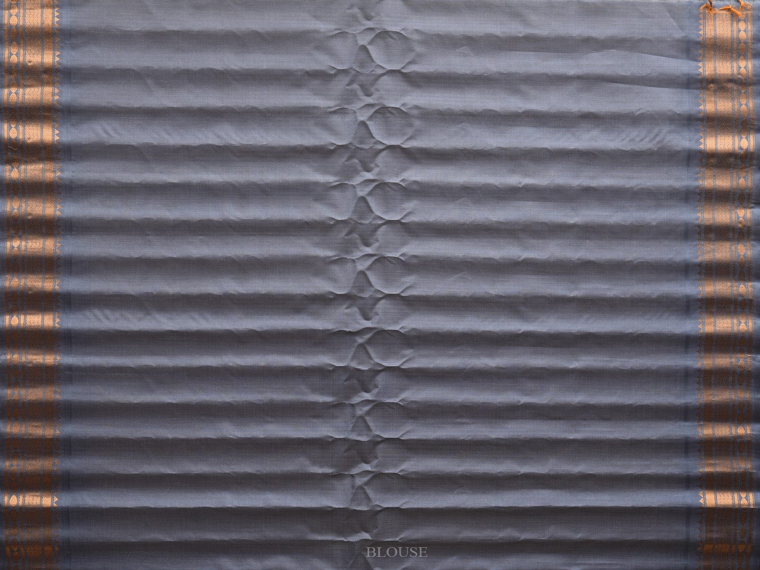 Olive and Light Grey Gadwal Silk Handloom Saree with Border and Pallu Design g0291