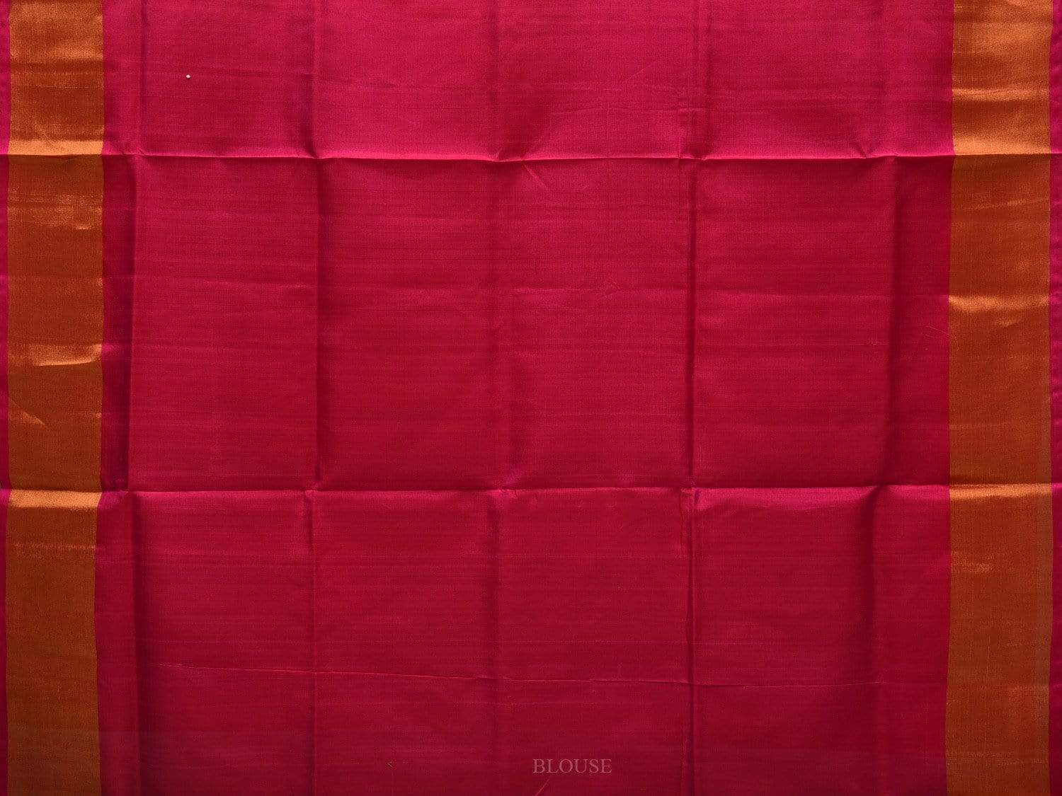 Olive and Pink Uppada Silk Handloom Plain Saree with Contrast Pallu Design u1798