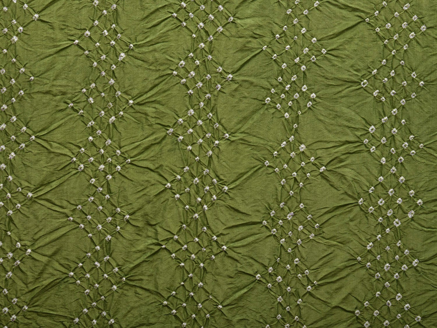 Olive and Red Bandhani Paithani Silk Handloom Saree with Peacocks Pallu Design bn0350