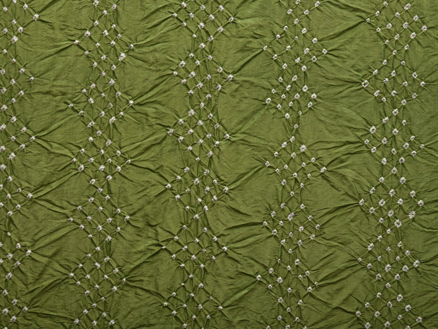 Olive and Red Bandhani Paithani Silk Handloom Saree with Peacocks Pallu Design bn0350