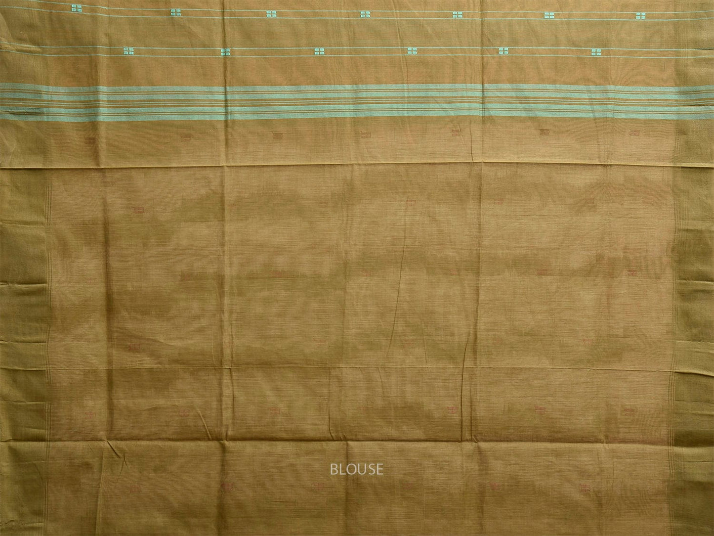 Olive and White Venkatagiri Cotton Saree with Strips Pallu and Ikat Style Design v0132