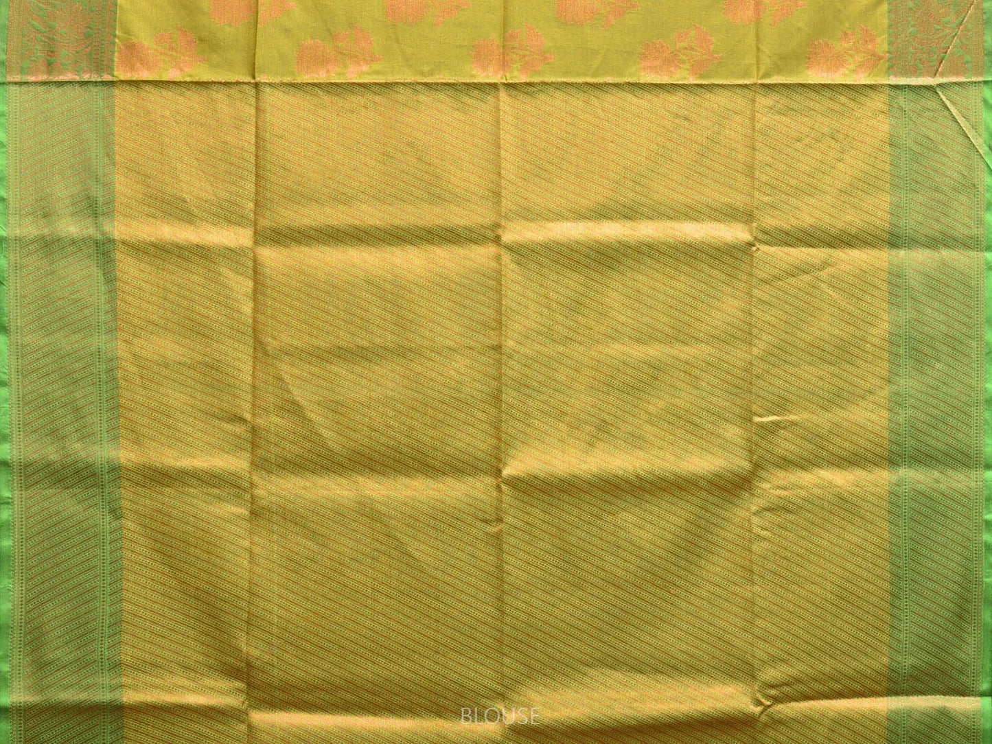 Olive Green Katan Silk Saree with Border and Body Butta Design b0143ds