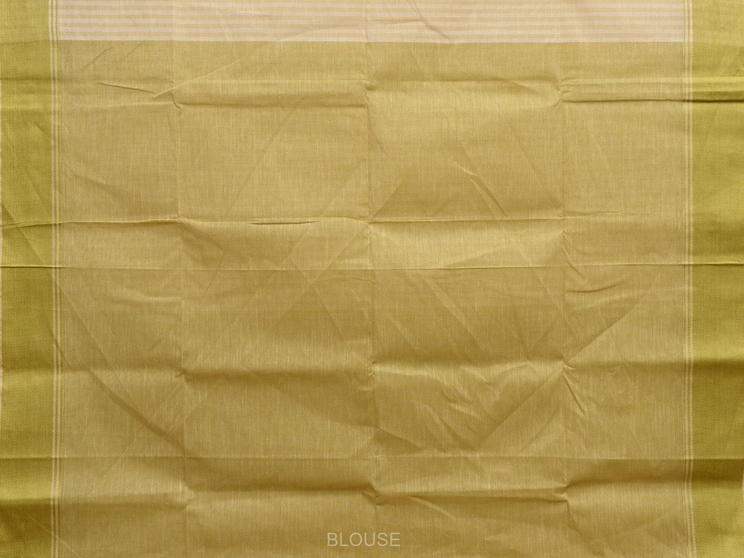 Olive Kanchipuram Cotton Handloom Saree with Strips Body Design k0592