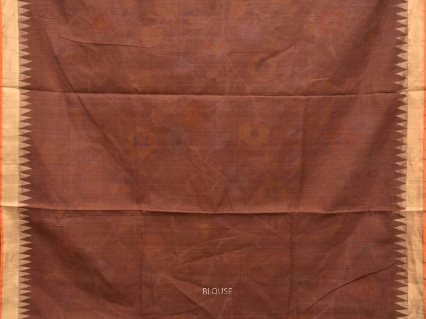 Olive Khadi Cotton Handloom Saree with All Over Lotus Flowers Design kh0514