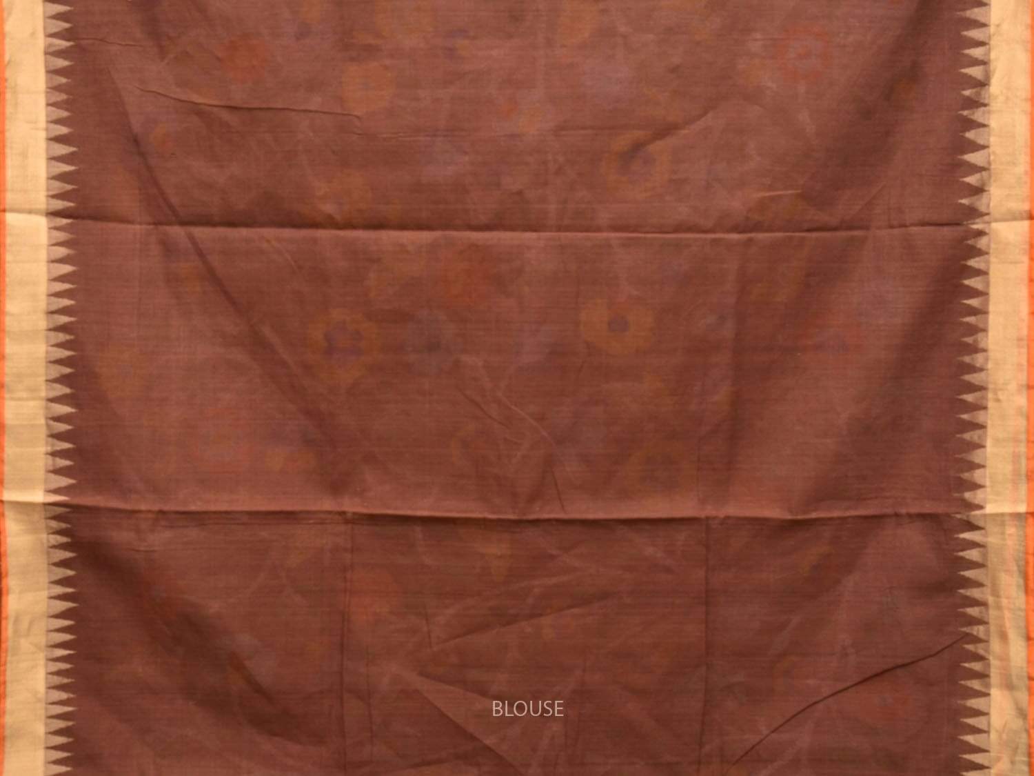 Olive Khadi Cotton Handloom Saree with All Over Lotus Flowers Design kh0514