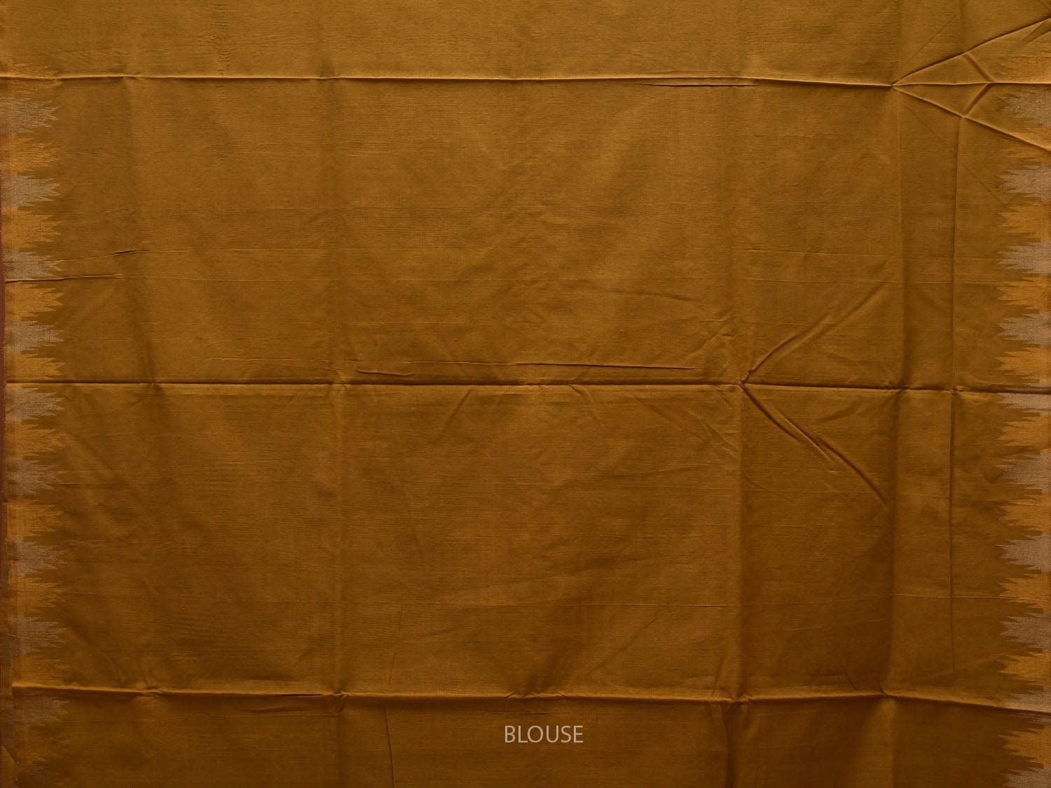 Olive Khadi Cotton Handloom Saree with Temple Border Design kh0538