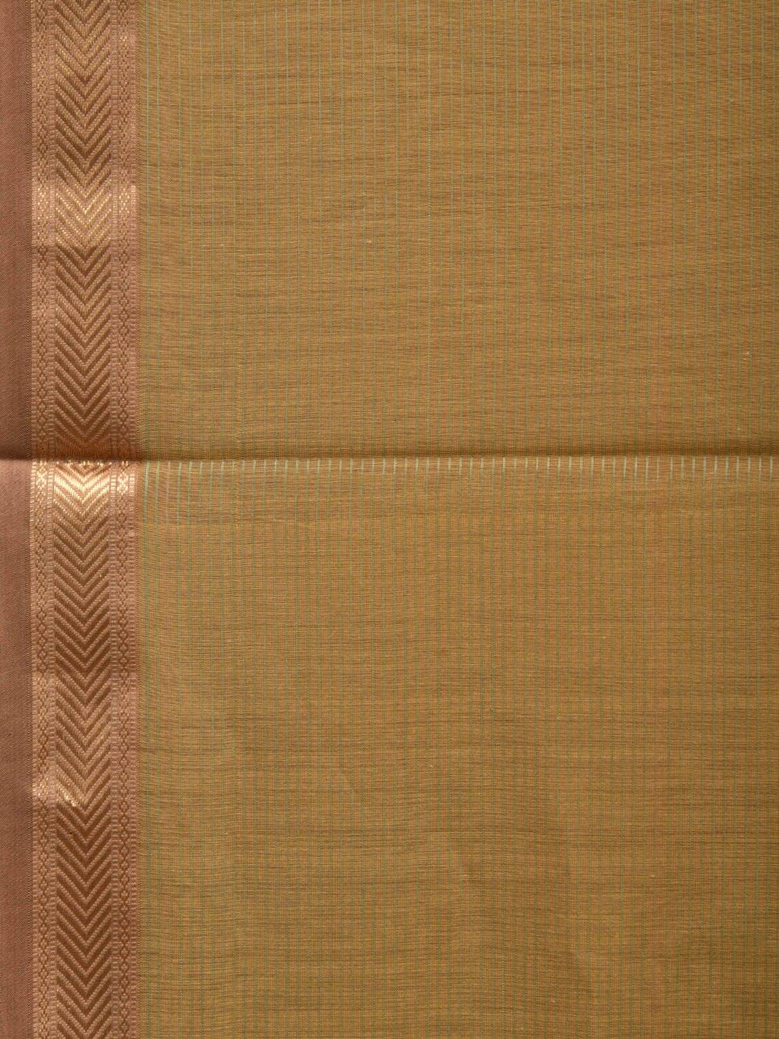 Olive Maheshwari Cotton Silk Handloom Saree with Strips Desgin m0144