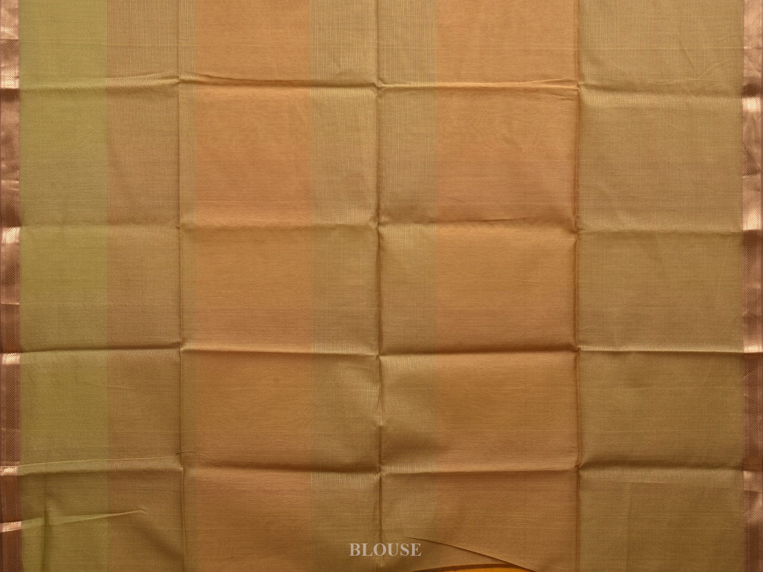Olive Maheshwari Cotton Silk Handloom Saree with Strips Desgin m0144