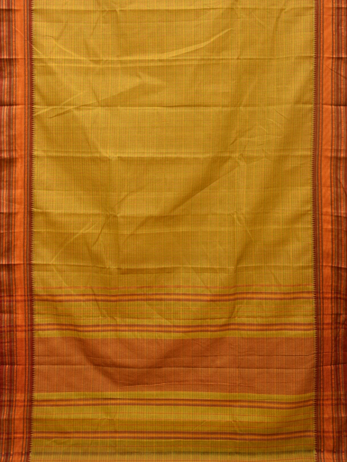 Olive Narayanpet Cotton Handloom Saree with Checks Design No Blouse np0793