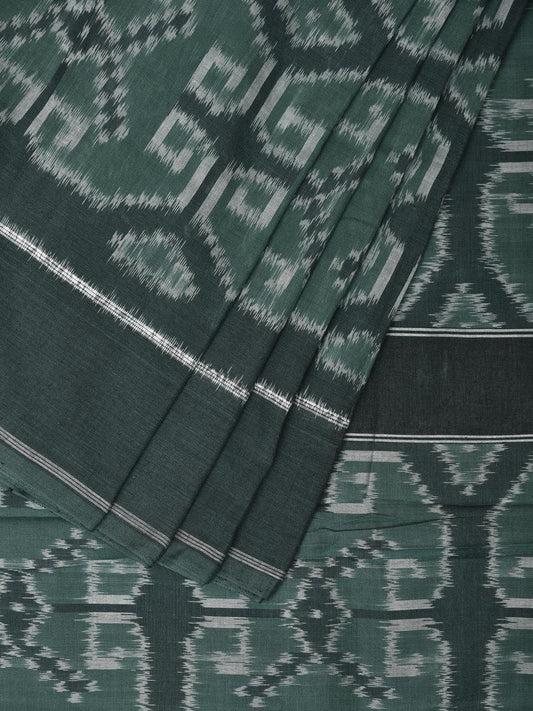 Olive Pochampally Ikat Cotton Handloom Saree with All Over Design i0787