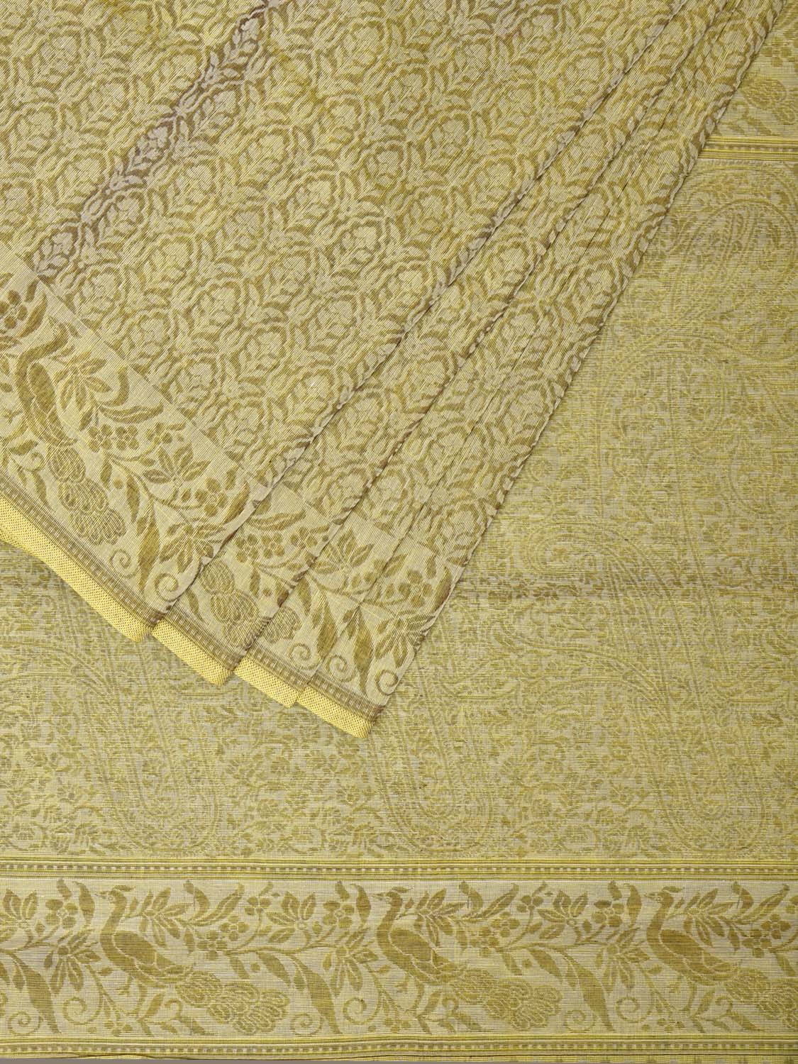 Olive Special Cotton 80s Double Cloth with All Over Design o0399