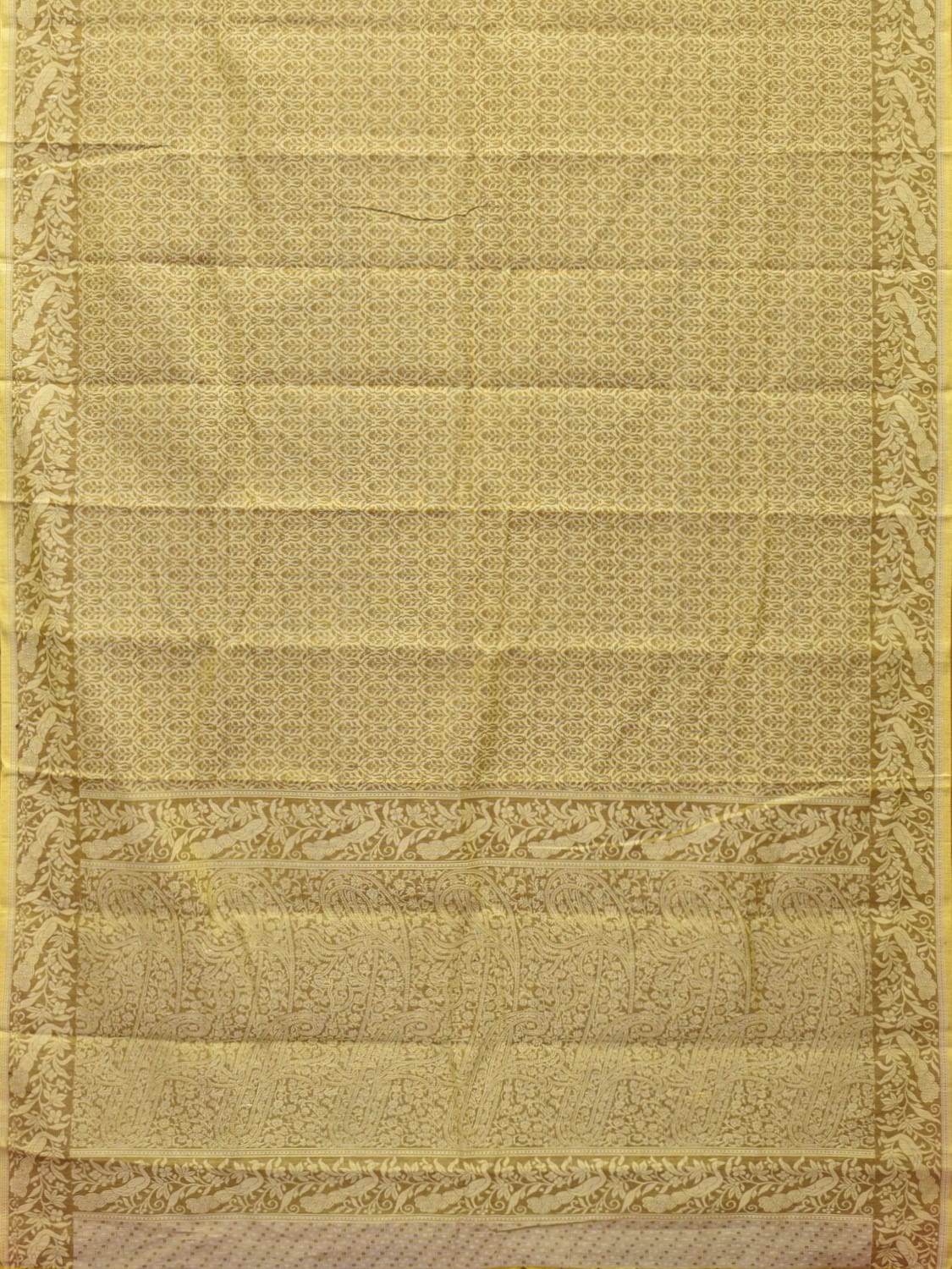 Olive Special Cotton 80s Double Cloth with All Over Design o0399