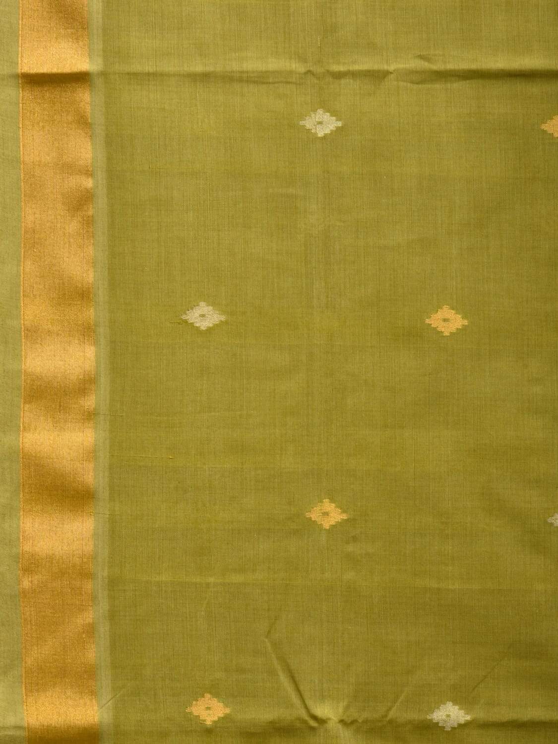 Olive Uppada Cotton Handloom Saree with Assorted Buta Pallu Design u1766