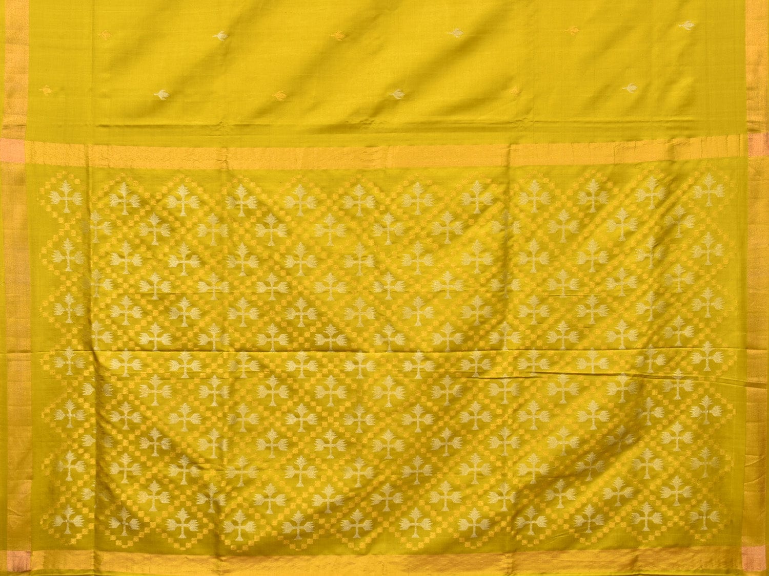 Olive Uppada Silk Handloom Saree with Jamdani Pallu Design u2044
