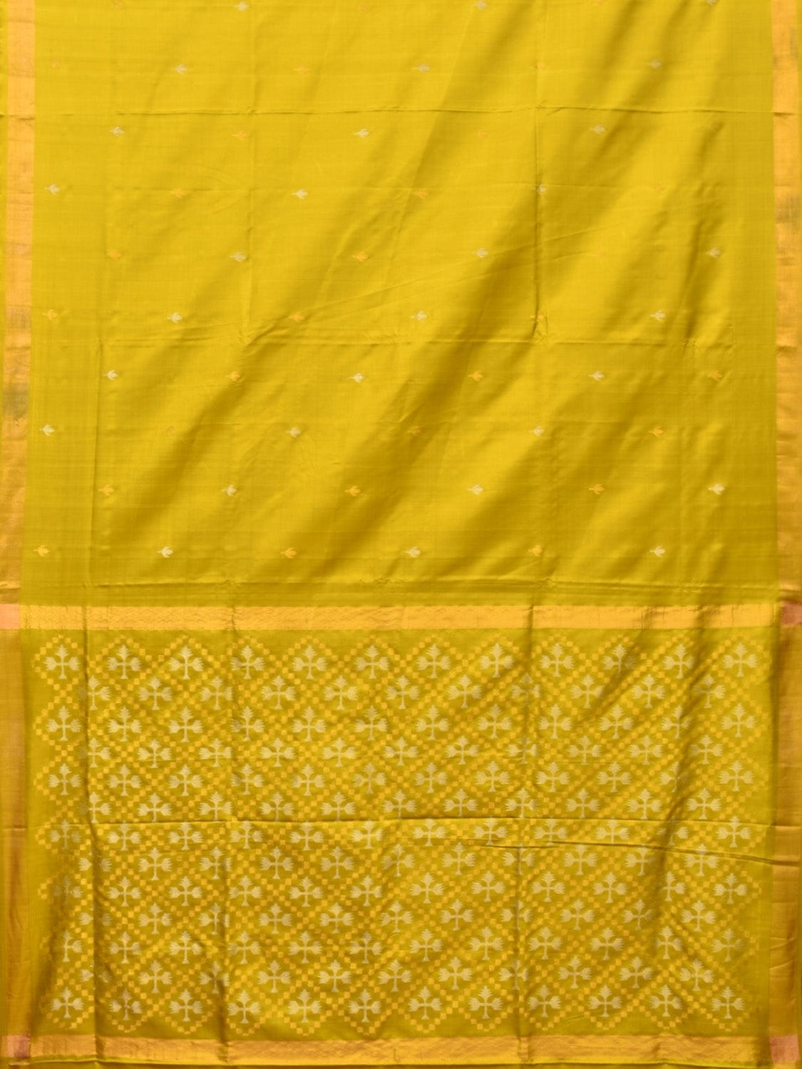 Olive Uppada Silk Handloom Saree with Jamdani Pallu Design u2044