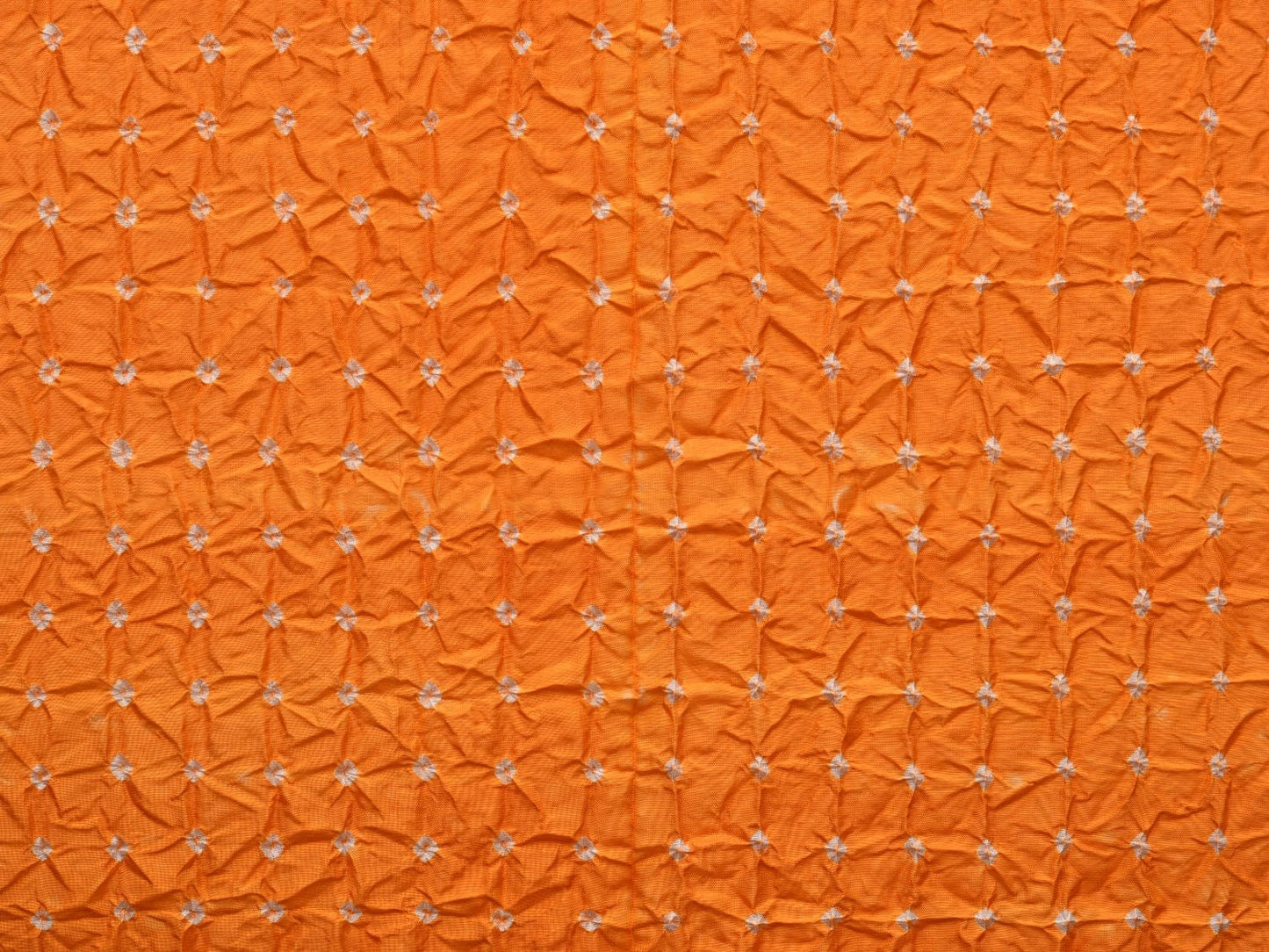 Orange and Red Bandhani Kanchipuram Silk Handloom Dupatta with Border and Chakra Design ds3012