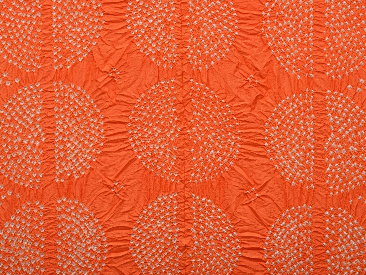 Orange and Red Bandhani Kanchipuram Silk Handloom Dupatta with Border Design ds2964