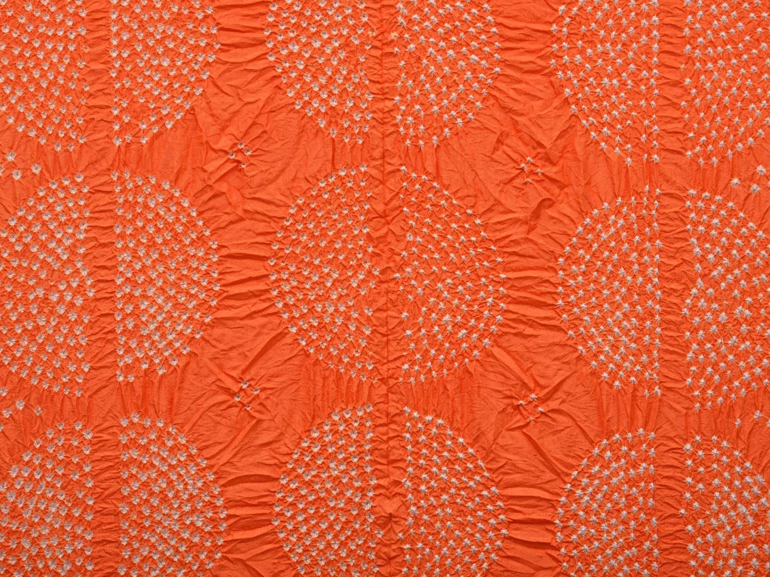 Orange and Red Bandhani Kanchipuram Silk Handloom Dupatta with Border Design ds2964