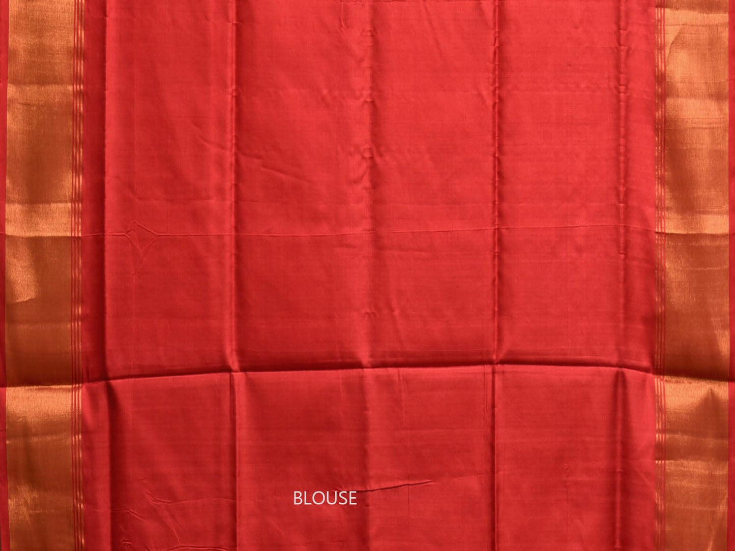 Orange and Red Uppada Silk Handloom Plain Saree with Contrast Pallu Design u2354